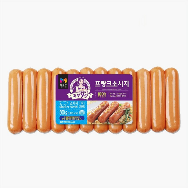 목우촌 주부9단 프랑크소시지 500g, 3개