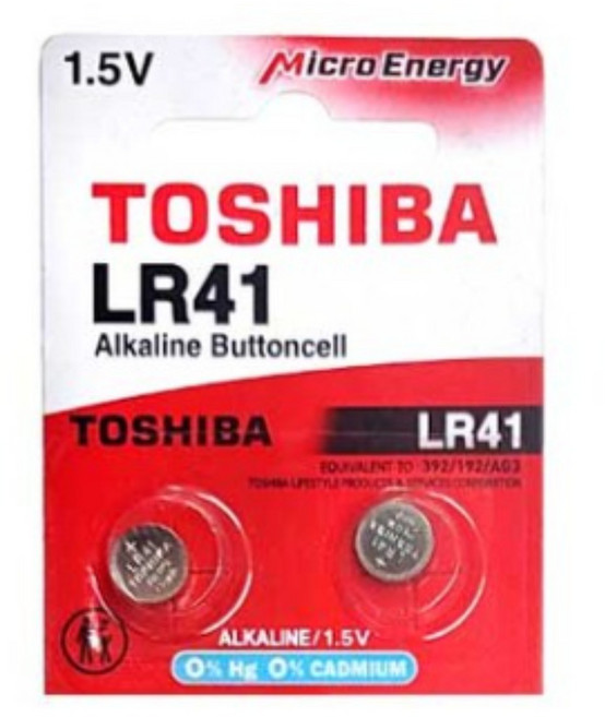 도시바 수은전지 LR41 2입 1.5V 25mAh, 1개, 2개입