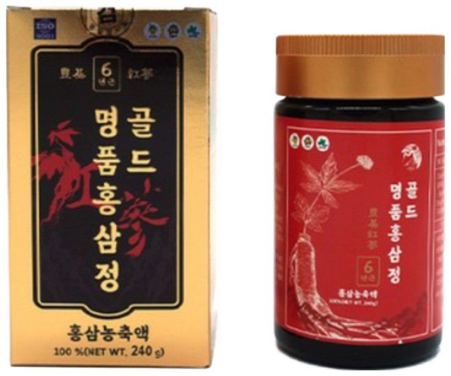 [미식한가] 6년근 풍기홍삼 명품 홍삼정 골드 240g, 2개