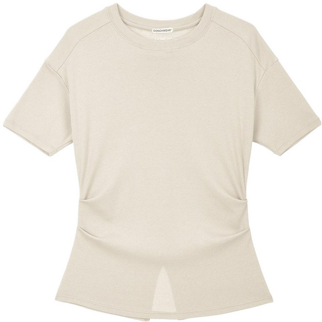 콘치웨어 셔링 트임 숏 슬리브 (5colors) 요가 필라테스 반팔티