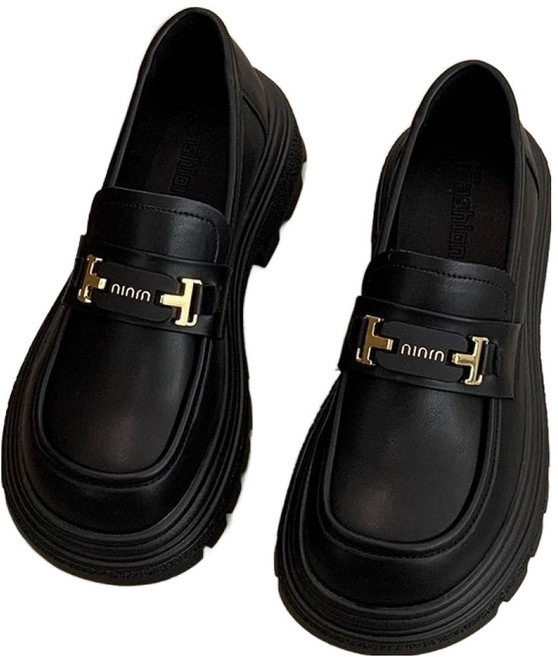 COSYEVNO 여성 로퍼 봄 가을 패션 캐주얼 미끄럼 방지 내마모성 고무창 통굽 단화 lyjlfx12