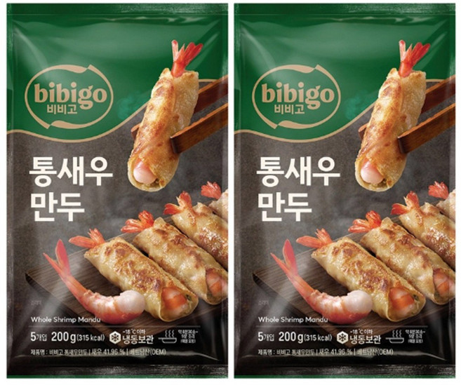[신제품] CJ 비비고 고메 통새우 만두, 2개, 200g