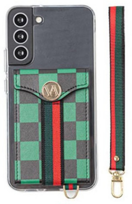 갤럭시 S22 케이스 비비드 뒷면 커버 카드 2장 수납 포켓 스트랩 포함 S901