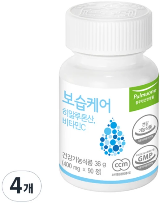 풀무원건강생활 보습케어 히알루론산, 90정, 4개 - 쿠팡