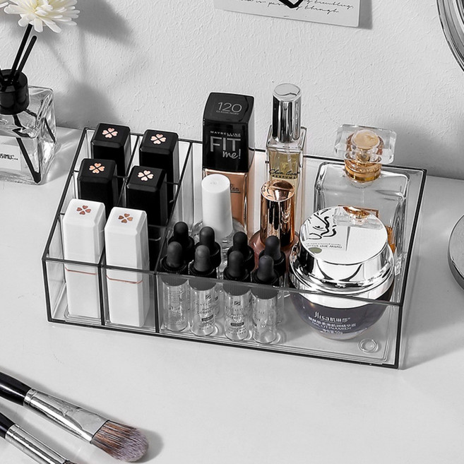 코지메이트 심플 화장품 정리함 립스틱 수납 겸용, 1개