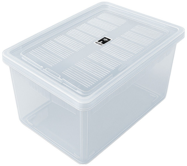 NRC적재형케이지 대사이즈 크레 파충류 사육통, 1개, 반투명 흰색