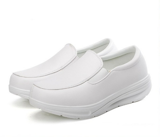 여성 가벼운 기본 베이직 슬립온 키높이 가죽 슬립온