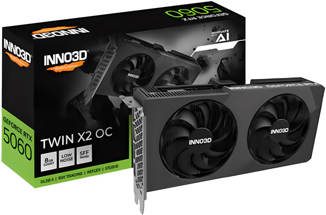 INNO3D 아이노비아 Geforce RTX 5060 OC V2 D7 8GB TWIN X2 그래픽카드 VGA