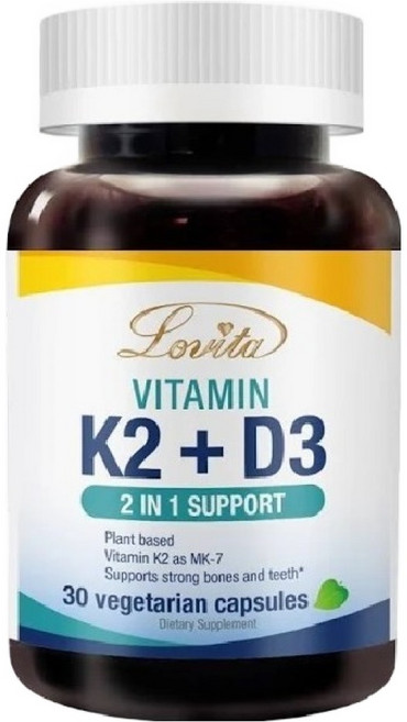 Lovita愛維他 K2 D3膠囊 素食(維他命.維生素), 1個, 30顆