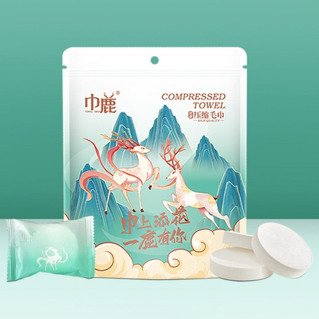 대형 일회용 타월 12*24인치 두꺼운 압축 수건 여행 캠핑 헬스 미용실용 휴대용 얼굴 바디 타월 5매, 화이트, 2개