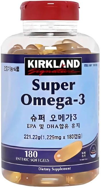 커클랜드 슈퍼 오메가3 EPA 및 DHA 함유 1229mg, 180정, 1개 - 쿠팡