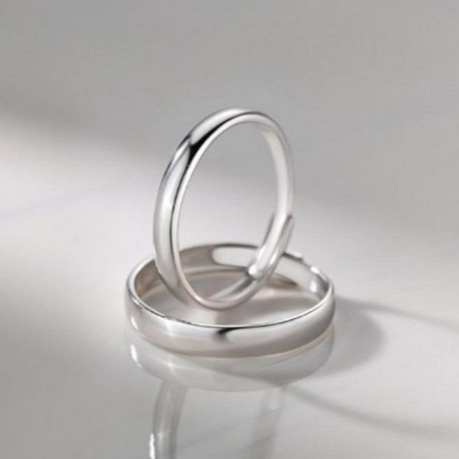 BAMUU 1+1 플레인 심플 남여 커플링 은반지 커플링 발렌타인데이 화이트데이 선물