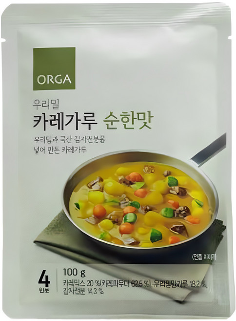 올가홀푸드 우리밀 카레가루 순한맛, 100g, 1개