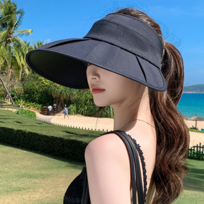 여름연구소 햇빛차단 아웃도어 챙가리개 캠핑 등산모자 돌돌이 썬캡 모자