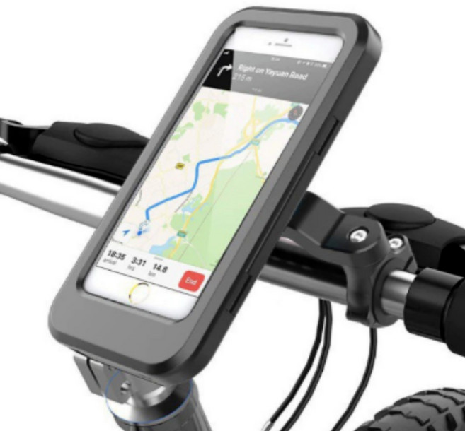하니모아 자전거 360도 각도조절 방수 터치 핸드폰거치대, 1개