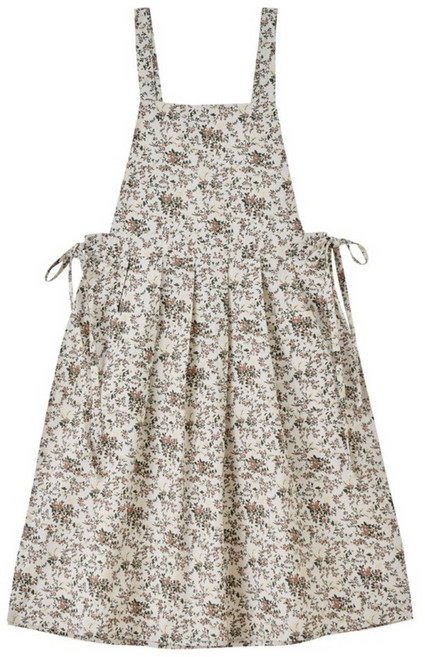 다퍼남 예쁜 가정용 앞치마 원피스 프릴 카페 앞치마, 브라운, 1개