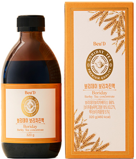 뷰드 보리데이 보리차 진액 원액 국산 유기농, 1개, 320g