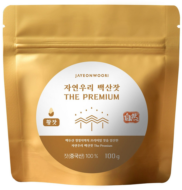 자연우리 백산잣 더 프리미엄 생식용 잣 지퍼백, 100g, 5개
