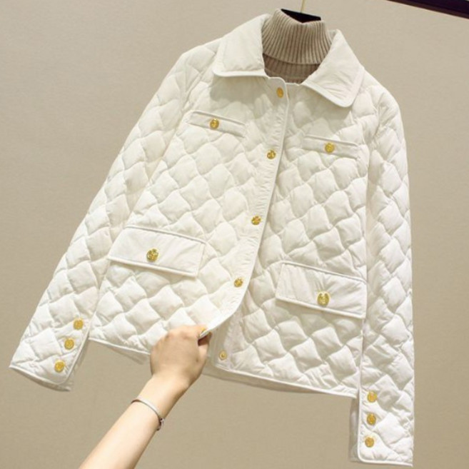 TIMEPURE 가을겨울 여성 빅사이즈 다이아몬드 퀼팅 패딩 점퍼 보온 캐주얼 트렌디 아우터 포근한 데일리룩 캠퍼스룩 편안한 스타일 따뜻한 겨울 점퍼