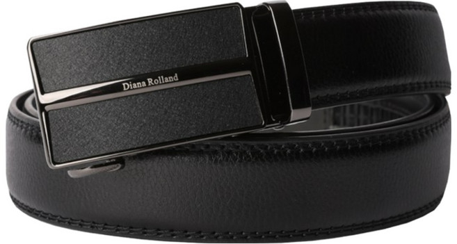 디롤랑 남성 소가죽 캐주얼 정장 자동벨트 무광 MAB0046BK