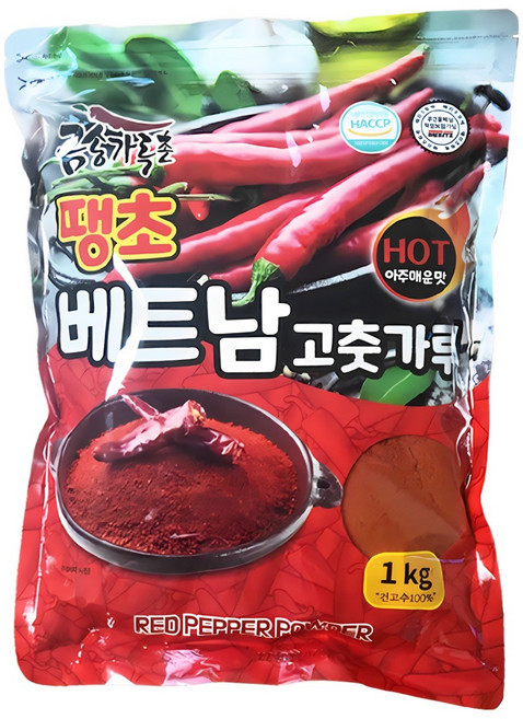 금송가루촌 고춧가루 중국산고춧가루 아주매운 땡초 배트남 굵은 고운, 1kg, 땡초베트남고춧가루(미분), 1개, 1kg