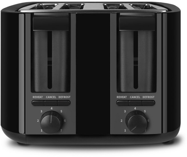 엔브이이백 맛있는 아침 식빵 4개를 동시에 굽는 토스터기 4구 블랙 색상 제품