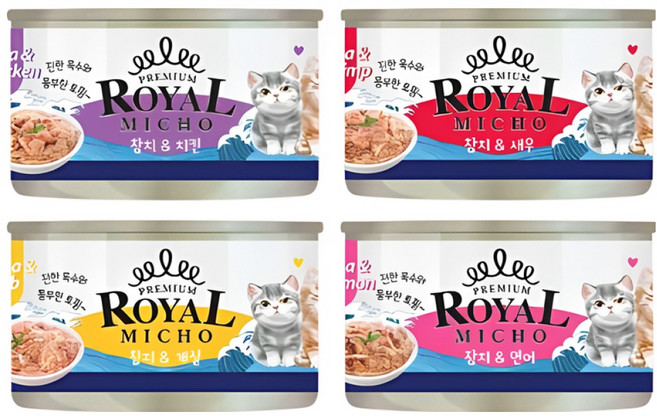로얄 미쵸 대용량고양이캔, 24개, 170g, 미쵸 콤보