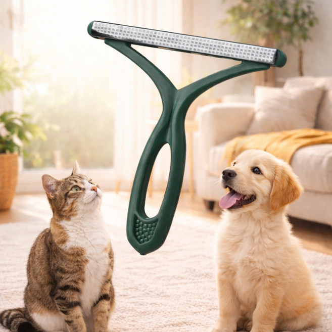 엘뉴본 고양이 털제거기 먼지 청소 브러쉬, 1개, 그린