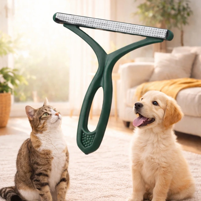 엘뉴본 고양이 털제거기 먼지 청소 브러쉬, 1개, 그린 - 쿠팡