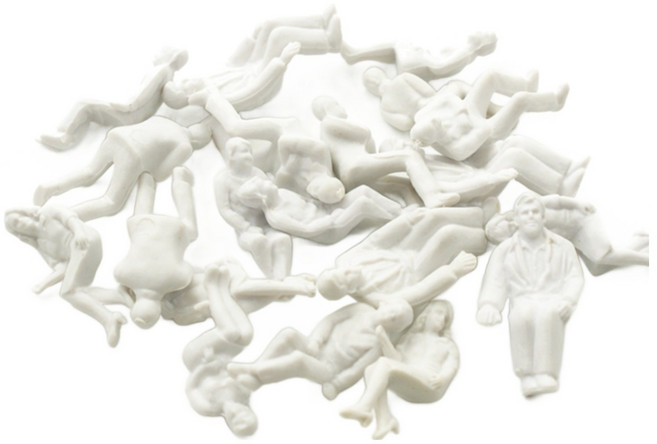 포레스 백색앉은사람 인체모형 피규어 3종 디오라마 건축모형재료 조경재료, 앉은인체모형 50:1(20명), 1개