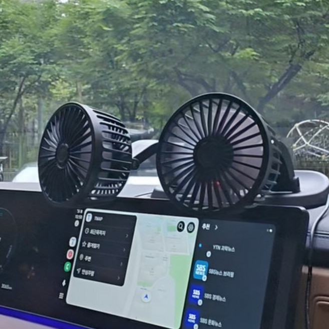 루미시에르 듀얼 강풍 USB 차량용 선풍기 서큘레이터, 제트블랙DCF360