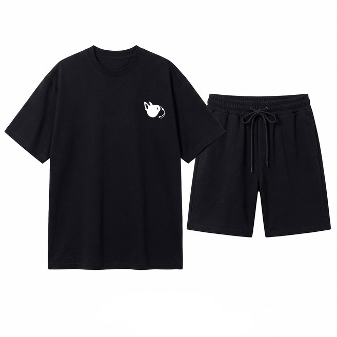 [셋트상품] NEW 여름 신상_프렌치 불독 캐주얼 반팔+반바지 상하셋트_남녀공용 트레이닝복