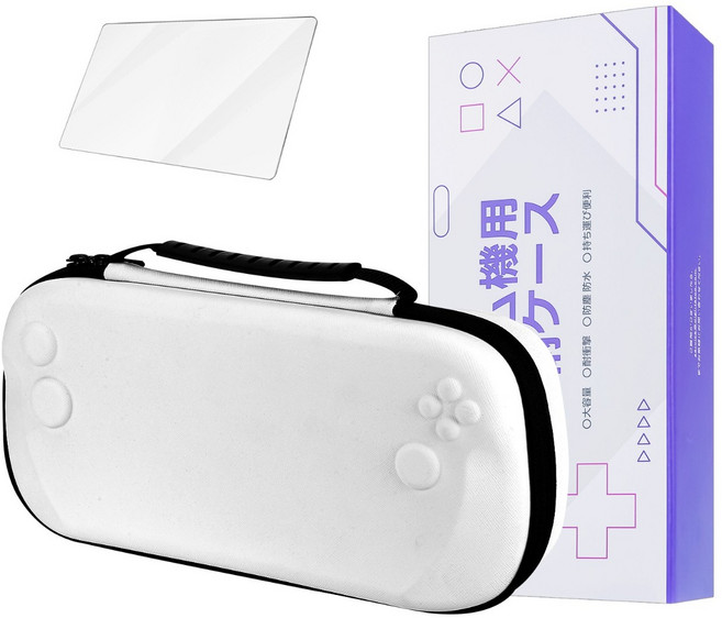 레노버 리전 고 Legion Go S 휴대용 케이스 하드 파우치 수납 가방 + 무료 액정보호필름 증정, 1세트, 화이트, LGS-Case