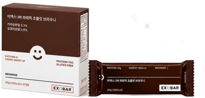 EX: )BAR 파워픽 초콜릿 브라우니 고단백, 8개, 40g