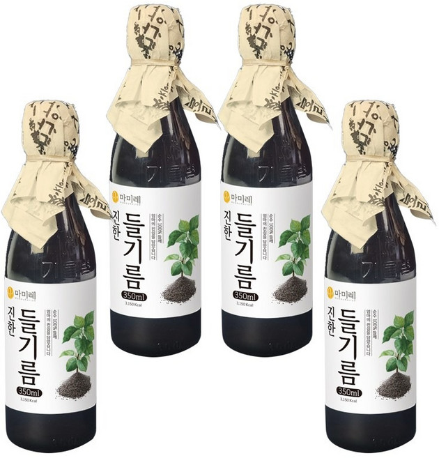 마미레 전통압착 들기름 350ml, 4개