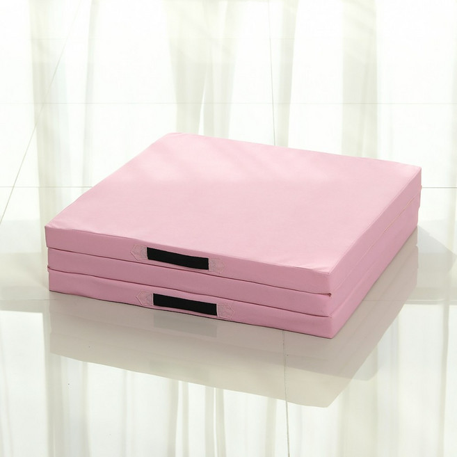 3단 요가매트 헬스 링피트 짐매트 필라테스 50mm 폴딩 접이식 층간소음 방음매트 헬스몬, 핑크