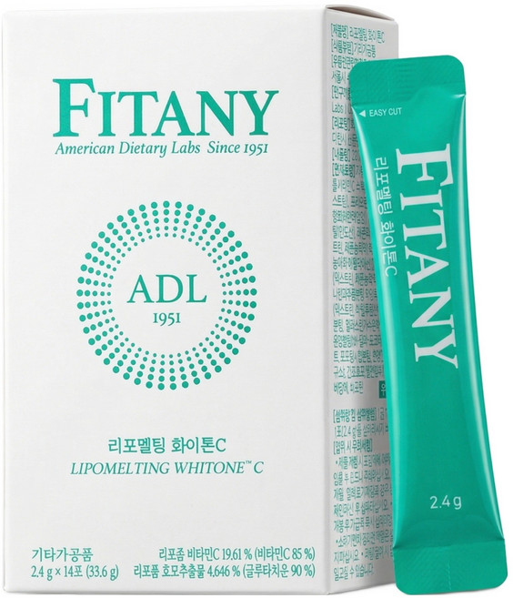 [FITANY] 피타니 리포멜팅 화이톤C 고순도 글루타치온, 1박스, 33.6g