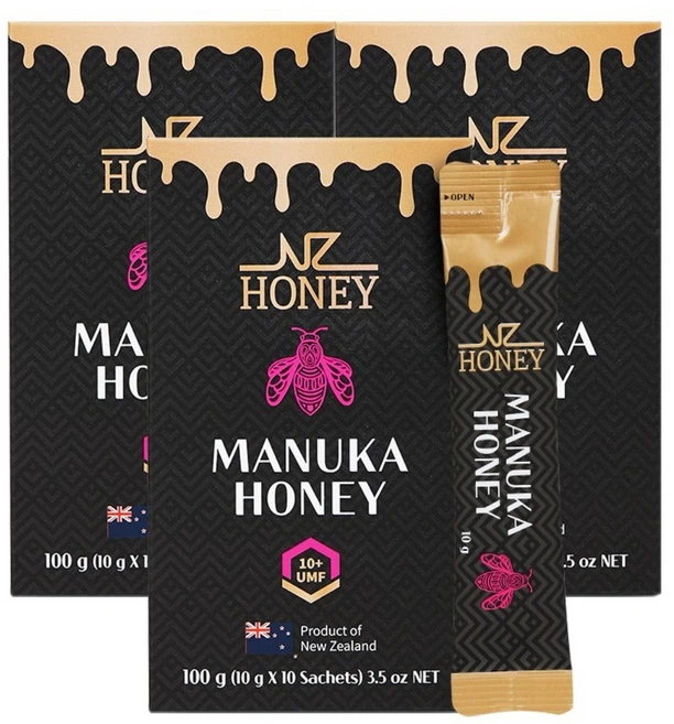 아임힐링 엔젯허니 마누카 꿀스틱 UMF10 뉴질랜드 천연 스틱 꿀, 100g, 3개 - 쿠팡