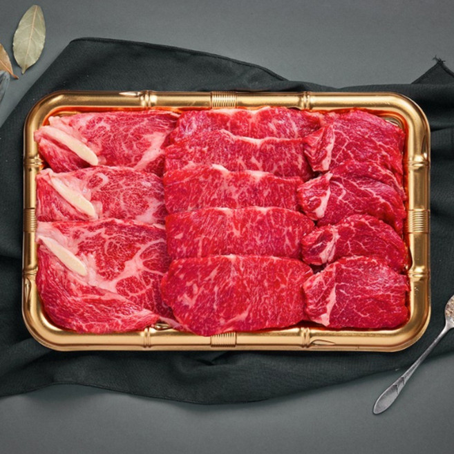 [농협안심한우] 1등급 으뜸구이세트 (등심500g+채끝300g+안심200g)등바구니총1kg, 1개