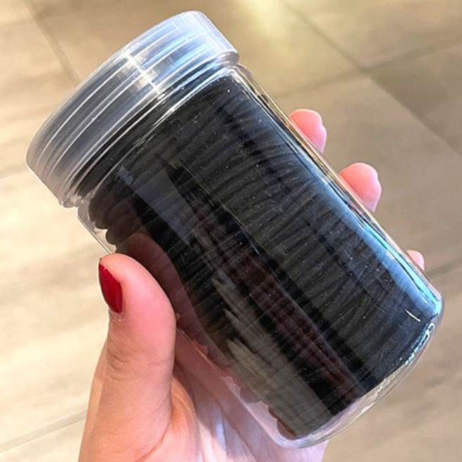 캔디플래닛 100개 기본 무팁 얇은 대용량 머리끈 케이스