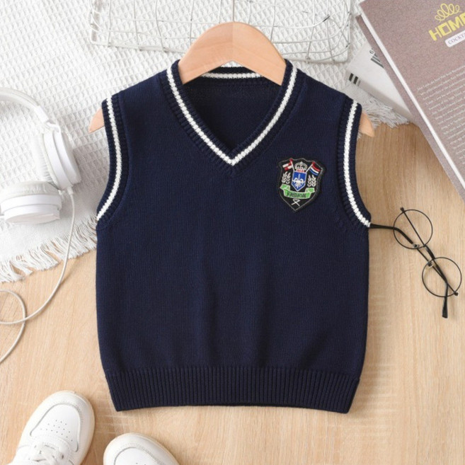 V넥 어린이 교복 니트 베스트 [5-185]