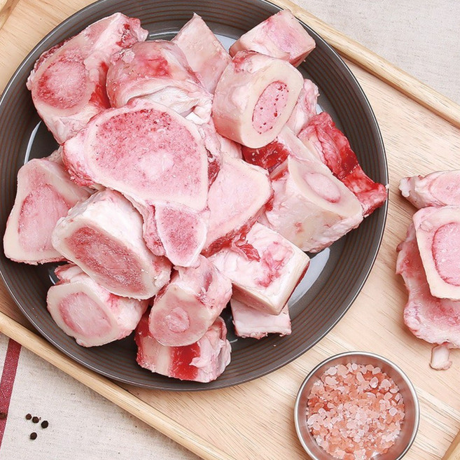 [국제식품] 명품한우모듬뼈 사골 2kg(곰탕용), 1개