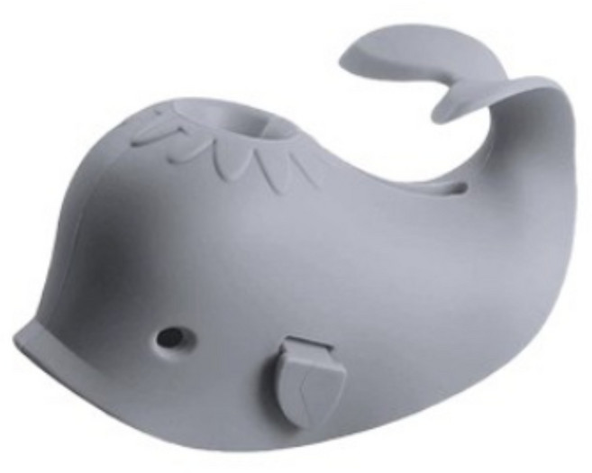 [플러스리빙] 유아용 욕실 수도꼭지 충돌 방지 안전 실리콘 보호 커버, 그레이, 1개