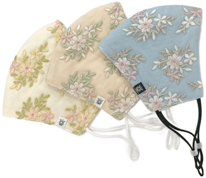 파티 이브닝 연말파티 한복 예복 시상식 드레스 자수 플라워마스크, Cream Yellow (레몬), 1개, 1개입