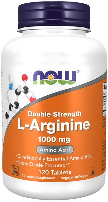 나우푸드 더블 스트랭스 L-아르기닌 1000mg 타블렛, 120정, 1개
