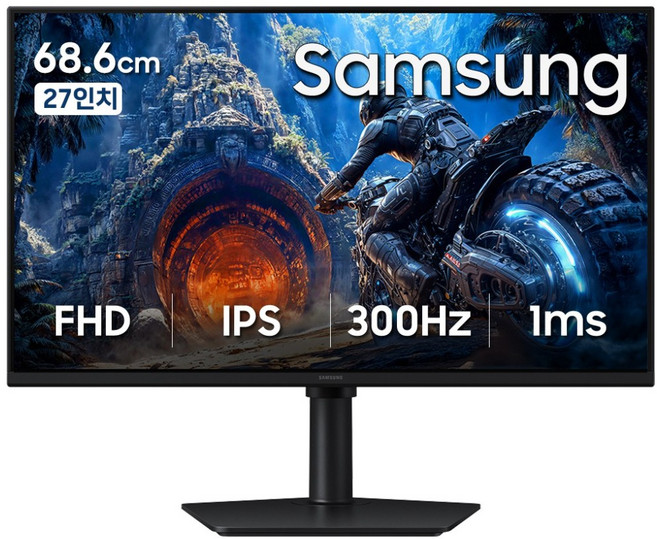 삼성전자 오디세이 G4 LS27HG400EKXKR 27인치 게이밍 모니터 IPS 프리싱크 지싱크 300Hz 1ms 피봇 HDR10, 68.6cm