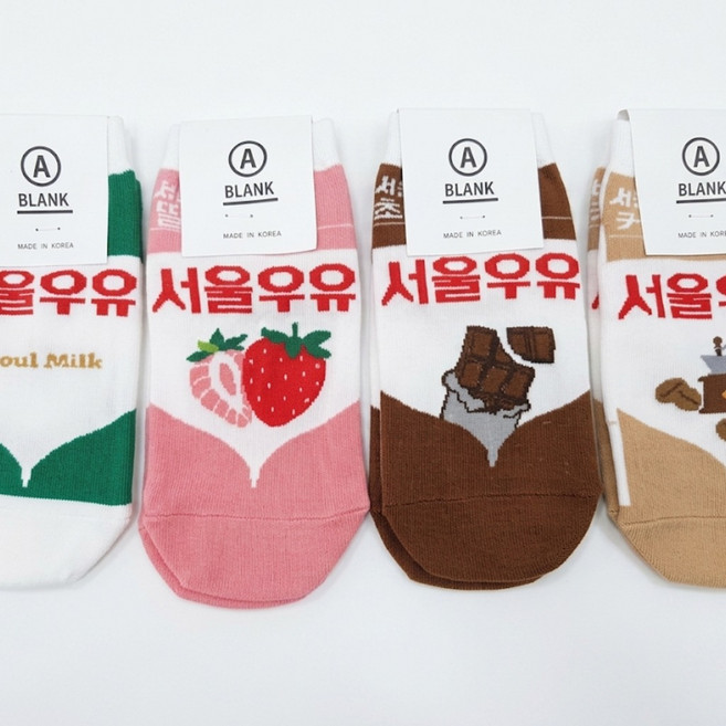재밌는 우유양말(발목) 재미있는선물 웃기는선물 어이없는선물 쓸데없는 쓸모없는 여행선물 웃긴선물 온가족양말 연말선물 새해선물 단체선물 초등학생선물 크리스마스선물 여성양말