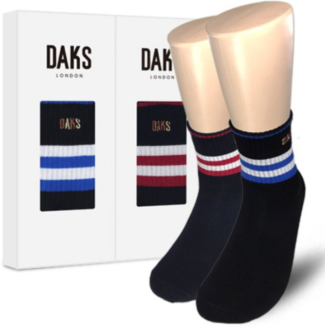 DAKS DAKS양말 남성 설 선물세트 명품양말 정장용 깔끔하고 세련된 다이아몬드 패턴 애플아울렛 엘르양말 사상점 337 3족