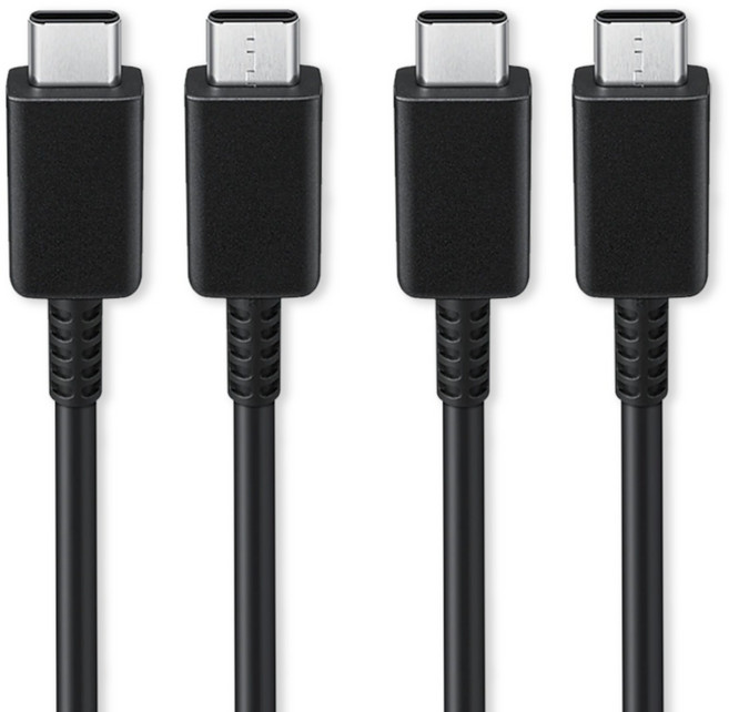 1+1 삼성전용 C to C 초고속 충전 케이블 정품 호환, 블랙, 2개, 2m