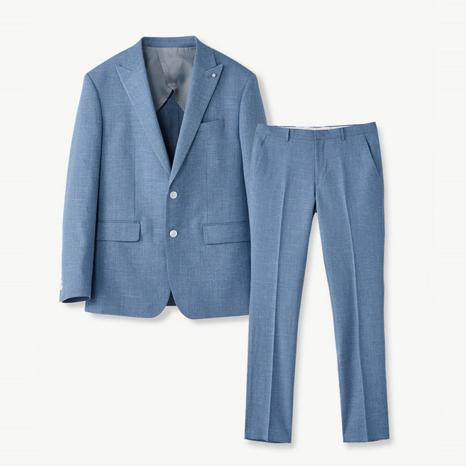 [STCO] 남성 ITALY MARLANE 린넨 혼방 수트 세트 클래식핏 블루